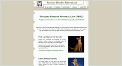 Desktop Screenshot of breedlist.com